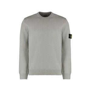 STONE ISLAND Crewneck Wool Sweater Men GREY Sweaters & Cardigans